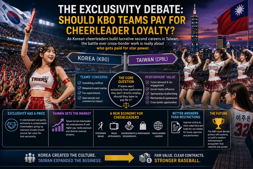 [Part 2/2] Who Owns a Cheerleader’s Star Power? KBO Faces a New Debate Over Pay, Exclusivity and&nbsp;Taiwan