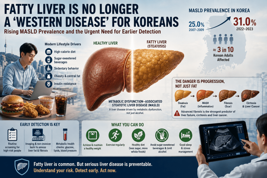 The Liver Is Silent Until It Isn’t: Why Fatty Liver Is Rising in South Korea — and How to Stop Fibrosis&nbsp;Early