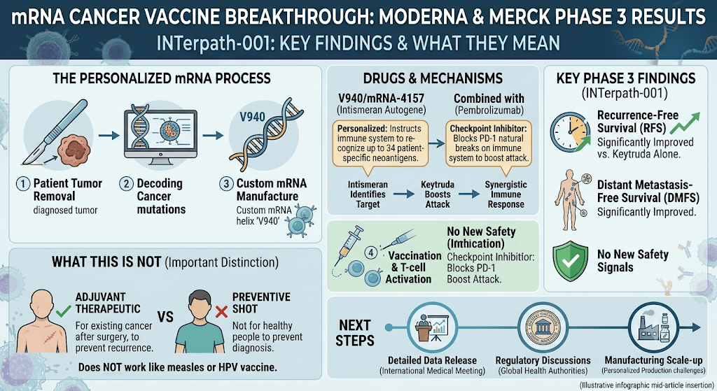 mRNA Cancer Vaccine Breakthrough: What Moderna and Merck’s Phase 3 Melanoma Result Really&nbsp;Means